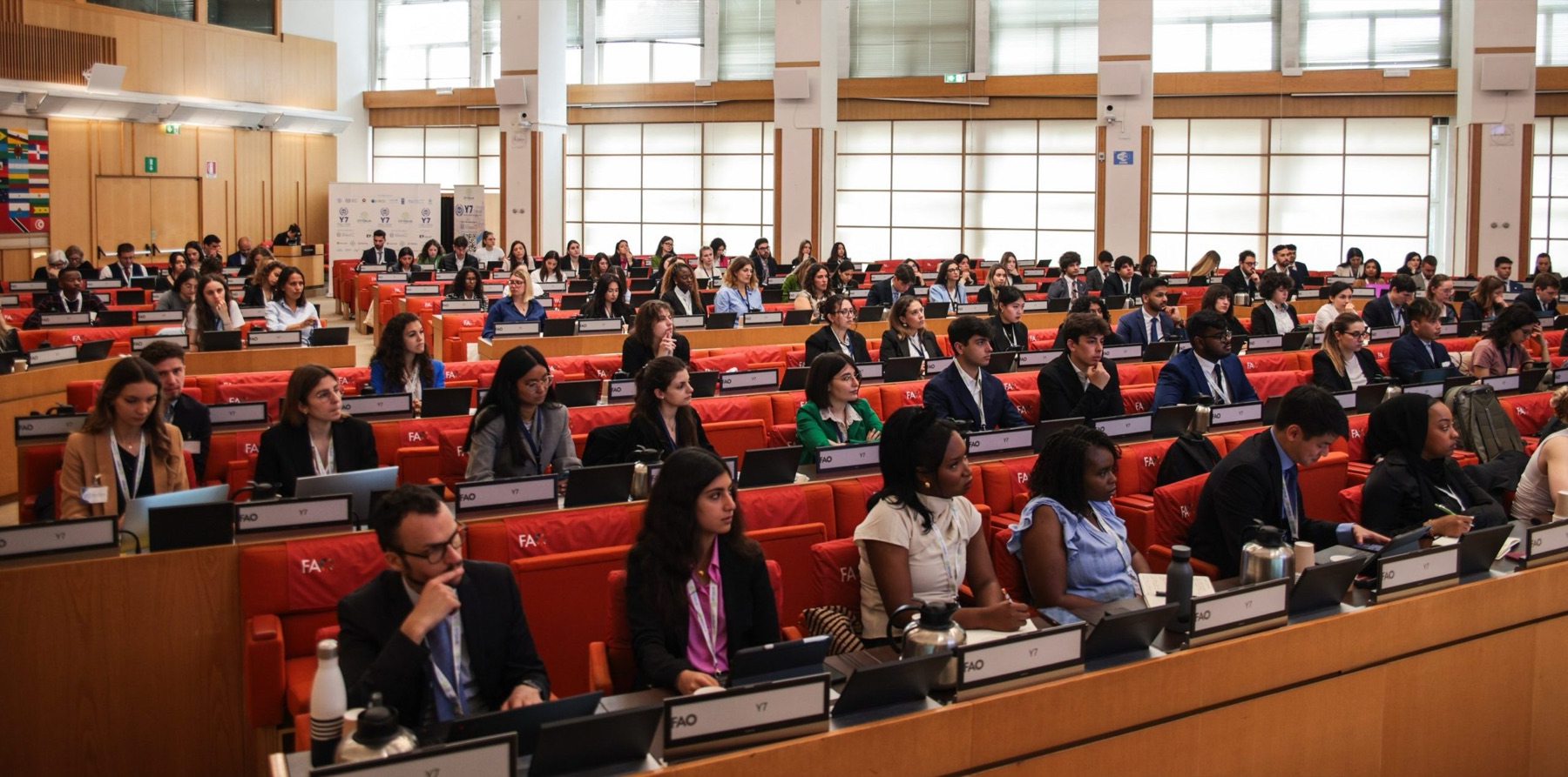 Y7 Summit 2024, plenary session — FAO Headquarters, Rome